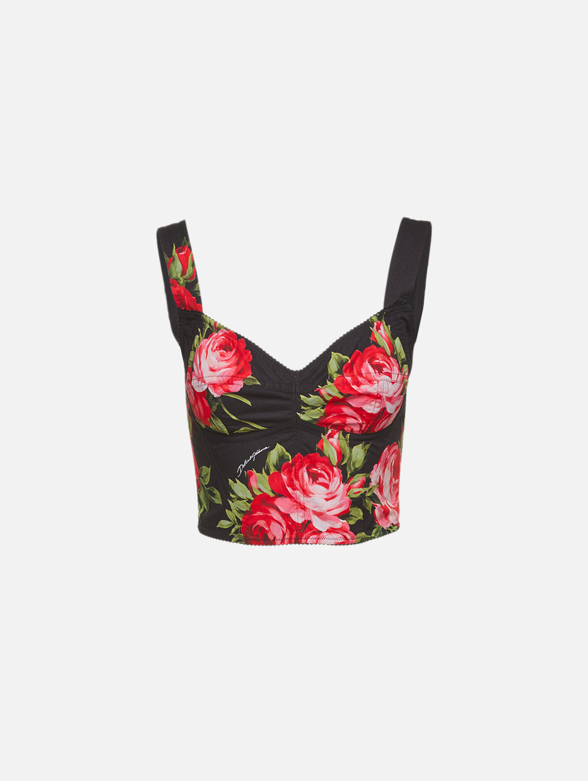 Cropped Bustier Tank,DOLCE & GABBANA,BOUQUET,Image 1