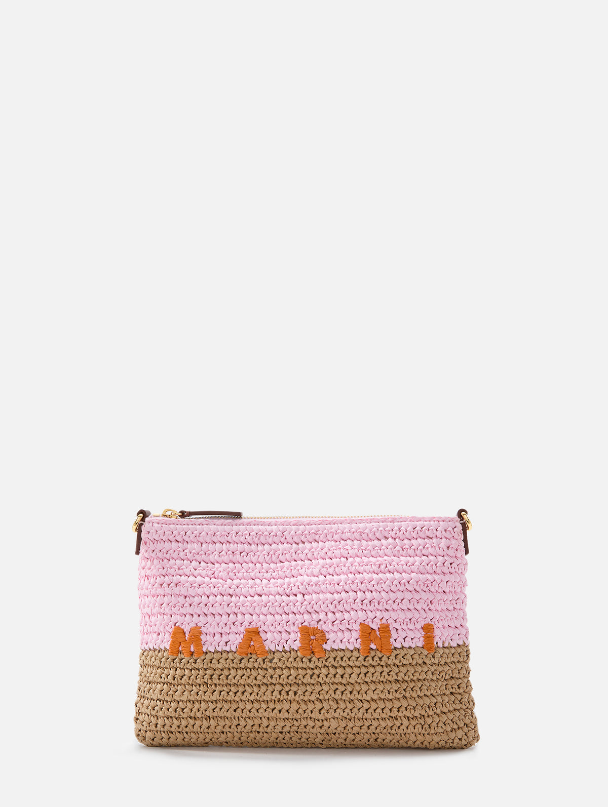 Flat Pochette Crossbody Bag,MARNI,ROSE POMPEII,Image 3