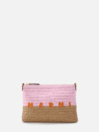 Flat Pochette Crossbody Bag,MARNI,ROSE POMPEII,Image 3