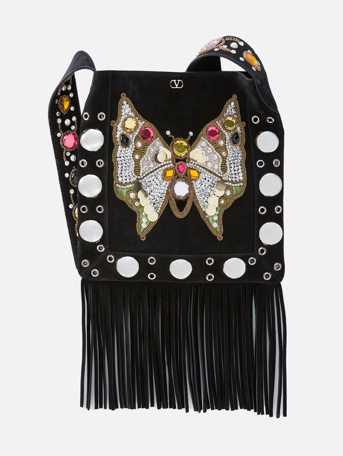 Medium Butterfly Bag,VALENTINO GARAVANI,MULTI/NERO,Image 1