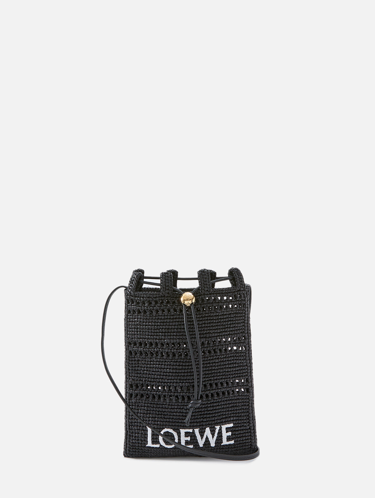 Drawstring Pocket Bag,LOEWE,BLACK,Image 1