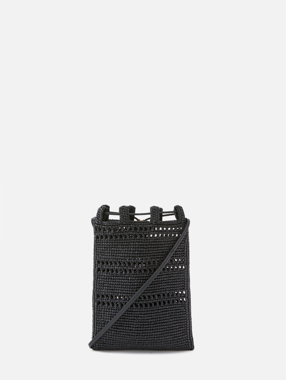 Drawstring Pocket Bag,LOEWE,BLACK,Image 2