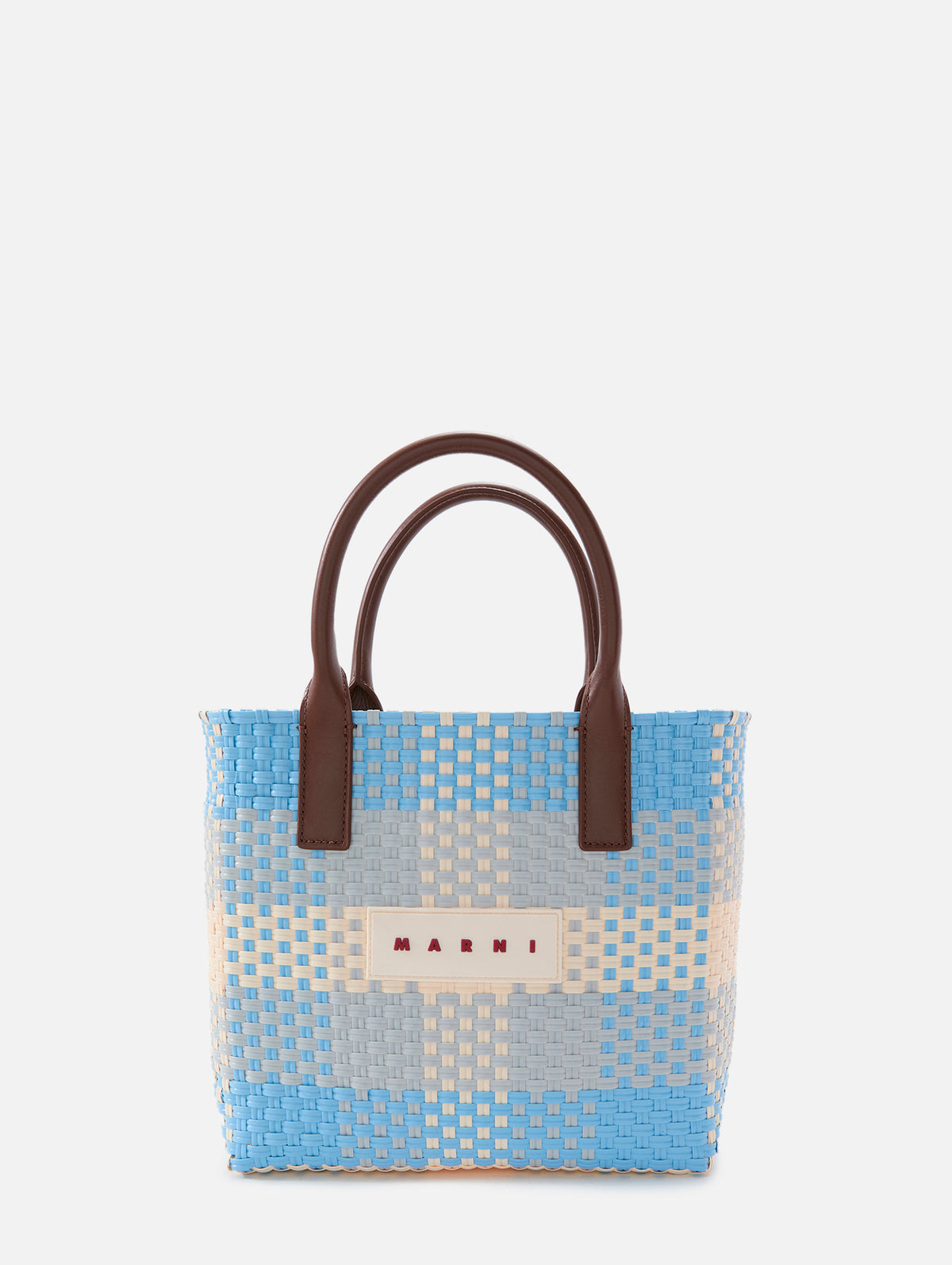 Check Tote,MARNI,LILY WHITE FROST,Image 1