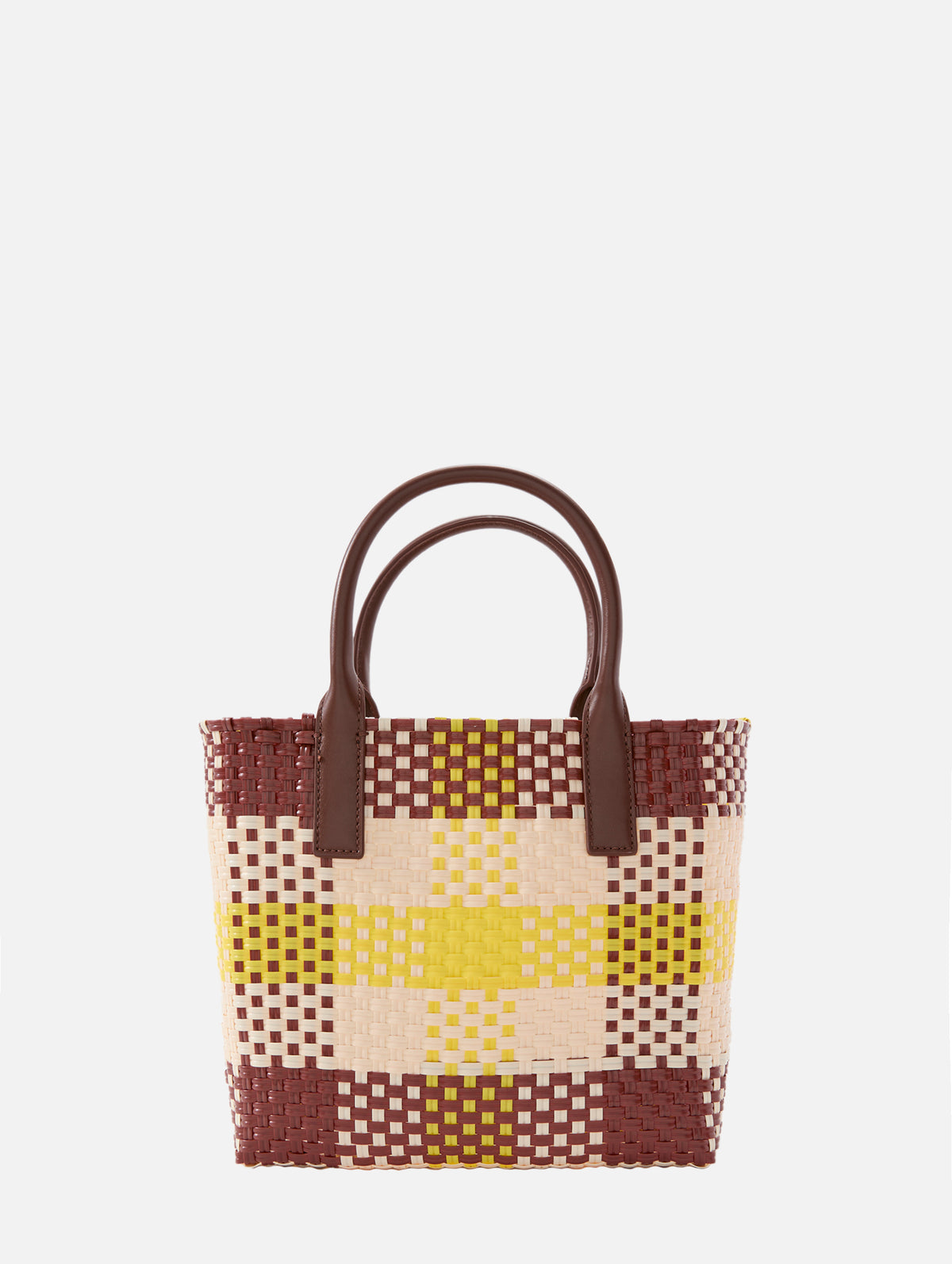 Small Check Tote,MARNI,LILY WHITE VANILLA,Image 2
