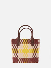 Small Check Tote,MARNI,LILY WHITE VANILLA,Image 2
