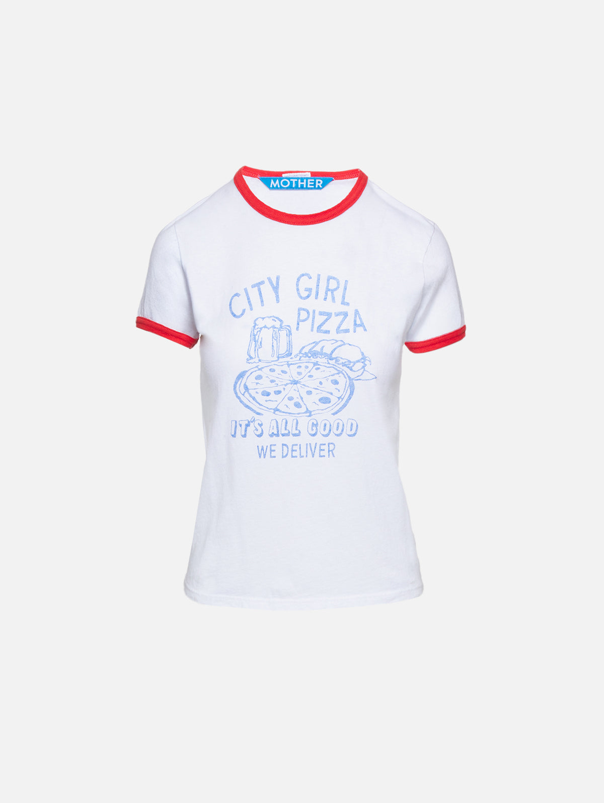 Lil Goodie Ringer Tee,MOTHER,CITY GIRL PIZZA,Image 1