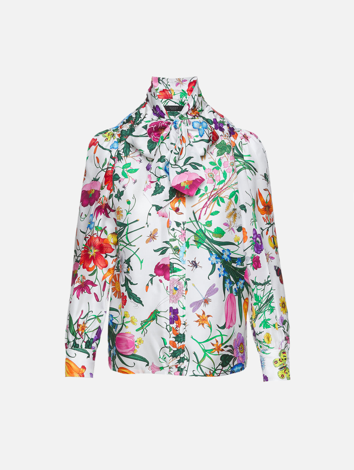 Flora Firme Shirt,GUCCI,WHITE MULTICOLOR,Image 1