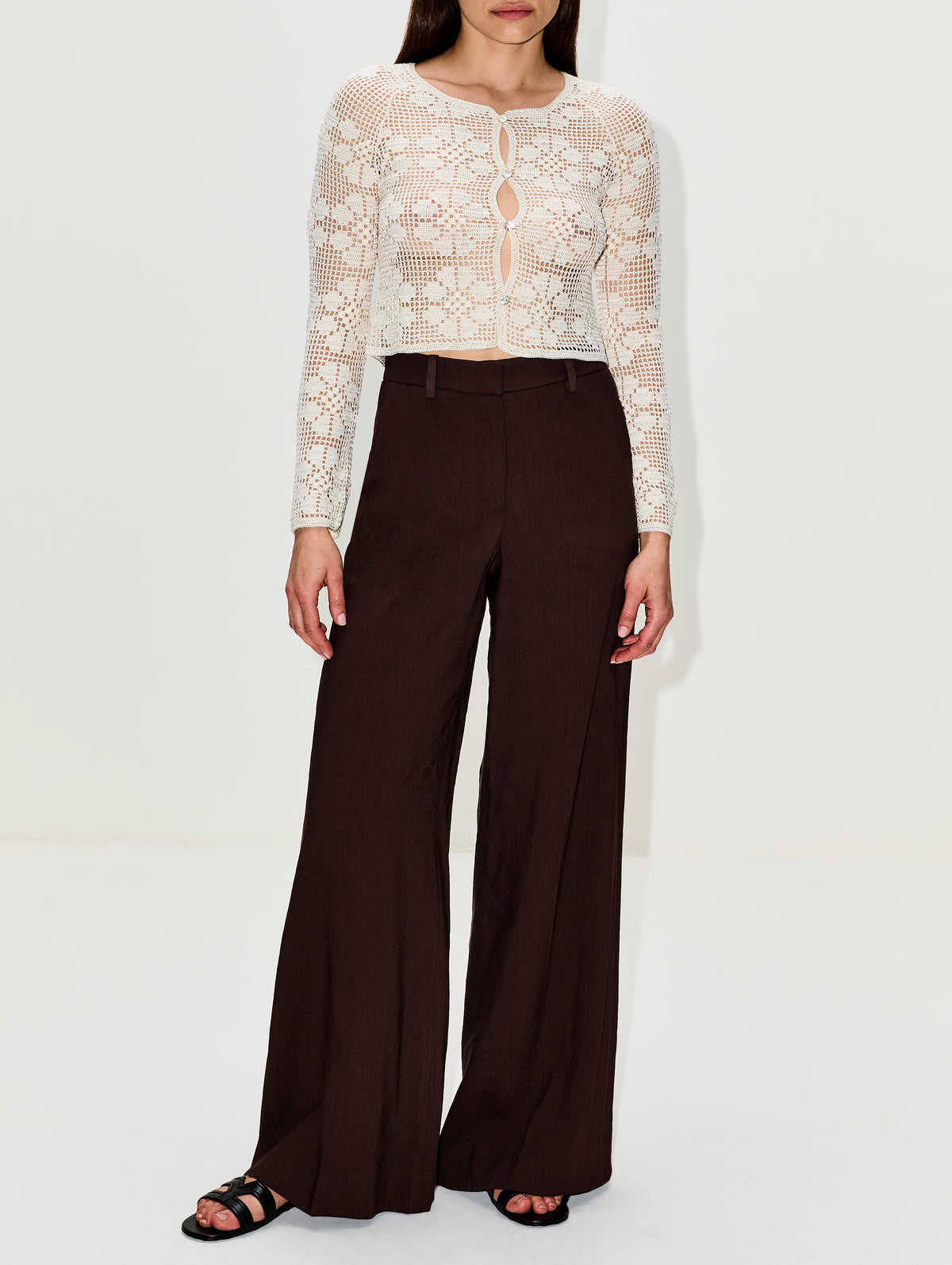 Daisy Chain Crochet Cardigan,CALLE DEL MAR,NATURAL,Image 2