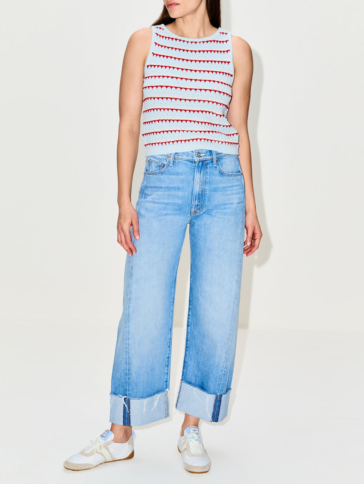 Half Pipe Ankle Cuff Fray Jean,MOTHER,LAST BITE,Image 2