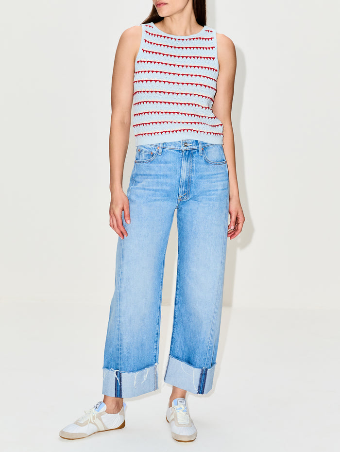 Half Pipe Ankle Cuff Fray Jean,MOTHER,LAST BITE,Image 1