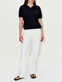 Knit Top,MIU MIU,BLUE GREY,Image 2