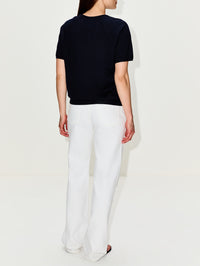 Knit Top,MIU MIU,BLUE GREY,Image 3