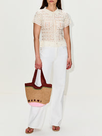 Tea Party Crochet Shirt,CALLE DEL MAR,NATURAL,Image 2