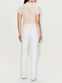 Tea Party Crochet Shirt,CALLE DEL MAR,NATURAL,Image 3