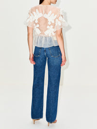 Aliya Organza Blouse,ULLA JOHNSON,PEARLED IVORY,Image 3