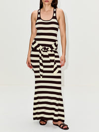 Back Knot Maxi Dress,MONSE,TEAK IVORY,Image 5