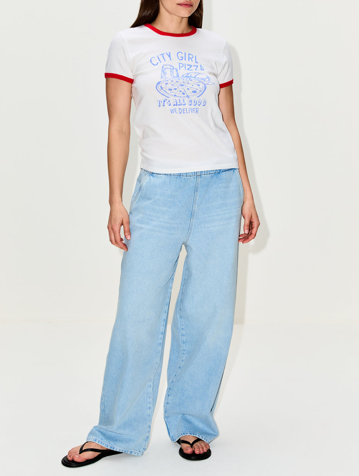 Lil Goodie Ringer Tee,MOTHER,CITY GIRL PIZZA,Image 2