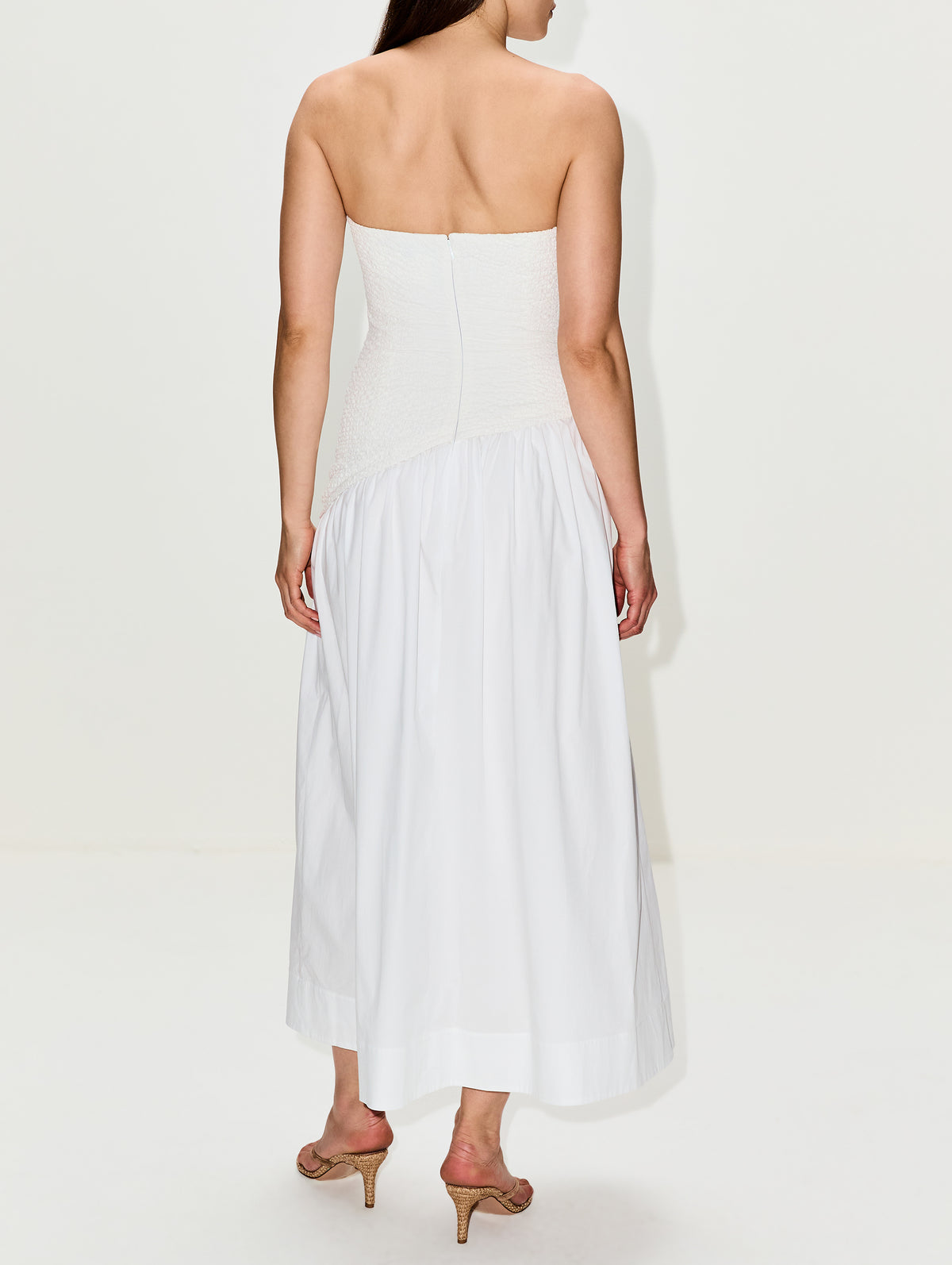 Nia Dress,STAUD,WHITE,Image 4