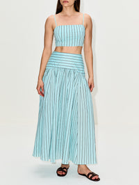 Procida Skirt,STAUD,POOL STRIPE,Image 2