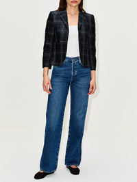 Check Sports Coat,THOM BROWNE,BLACK,Image 2