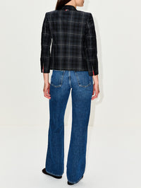 Check Sports Coat,THOM BROWNE,BLACK,Image 3