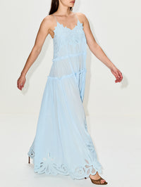 Filippa Lace Applique Gown,ULLA JOHNSON,ADRIATIC,Image 3