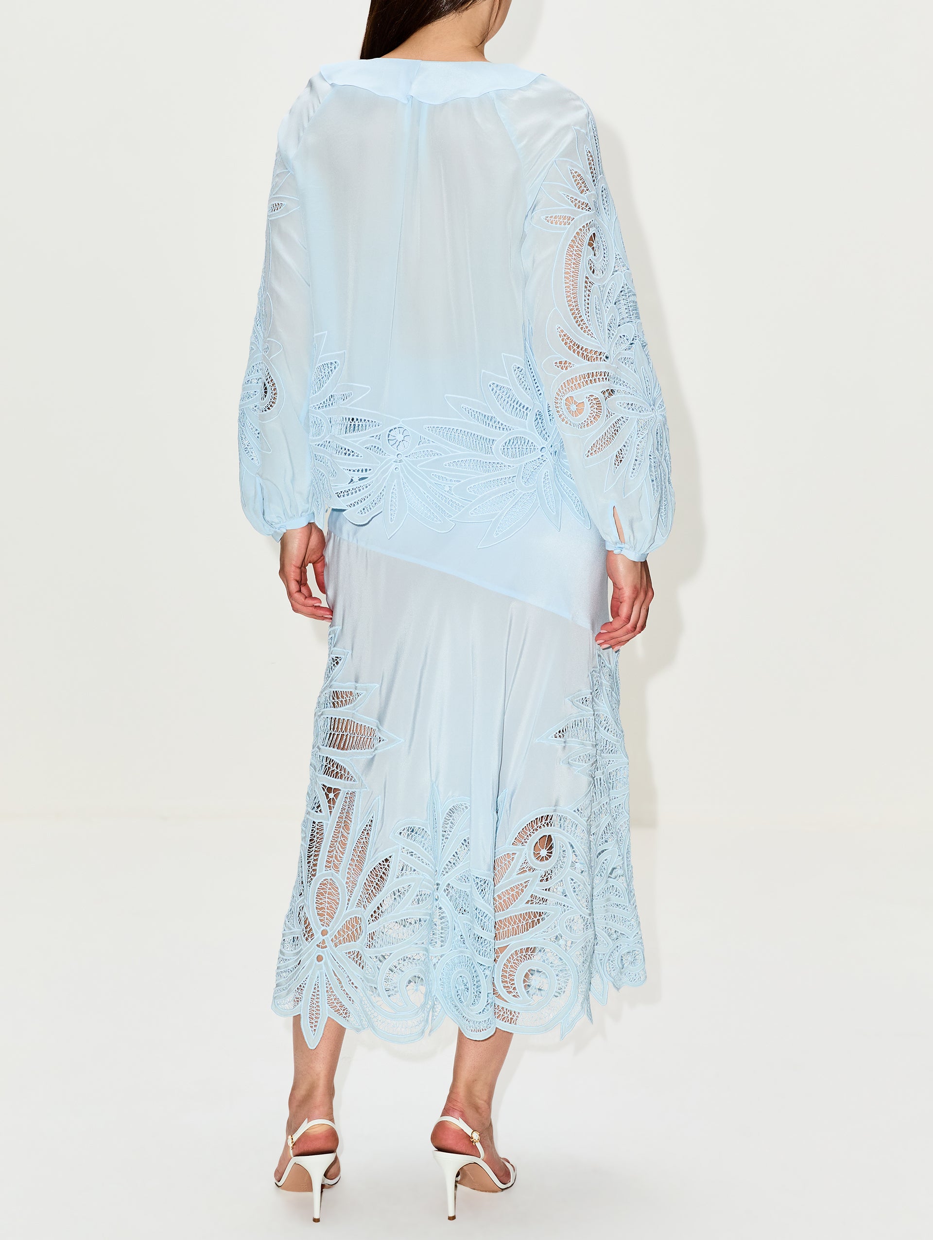 Oona Lace Applique Skirt | ULLA JOHNSON | elysewalker
