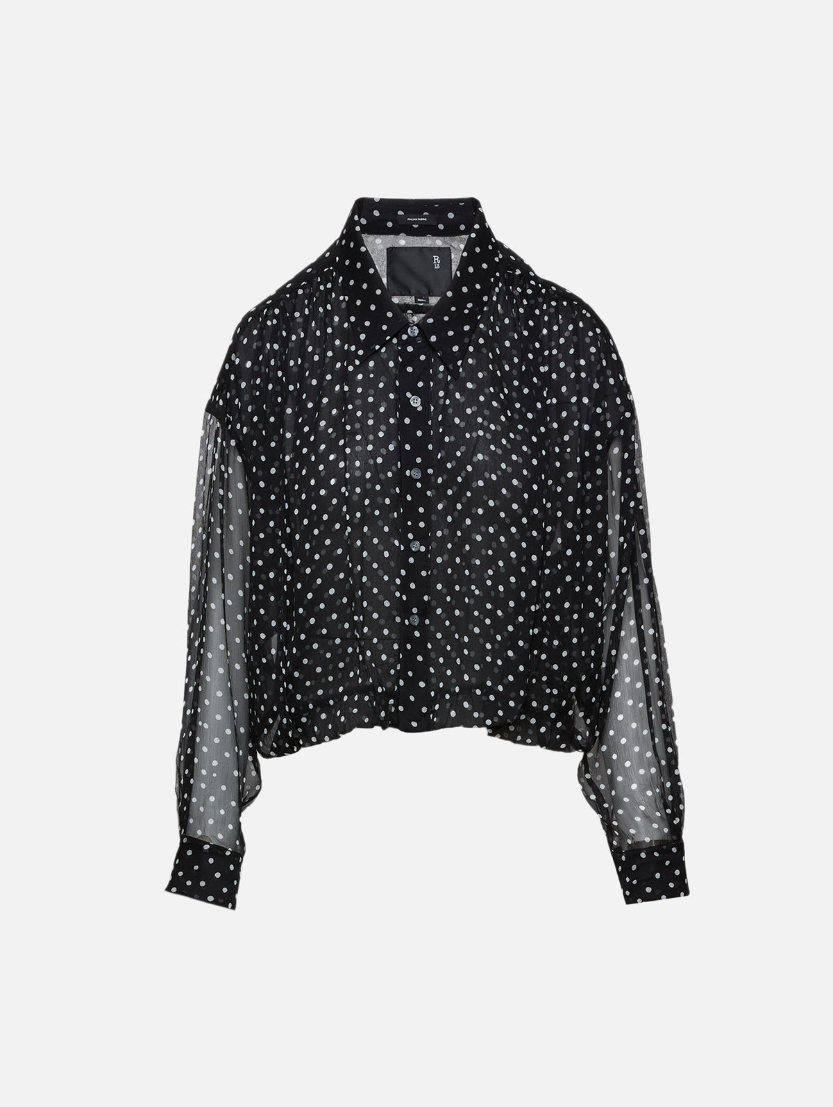 Bubble Shirt,R13,BLACK POLKADOT,Image 1