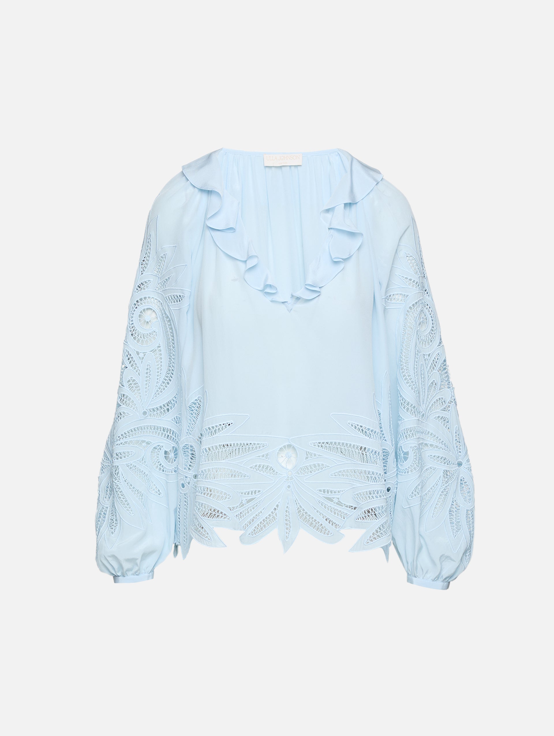 Adonis Silk Applique Blouse | ULLA JOHNSON | elysewalker