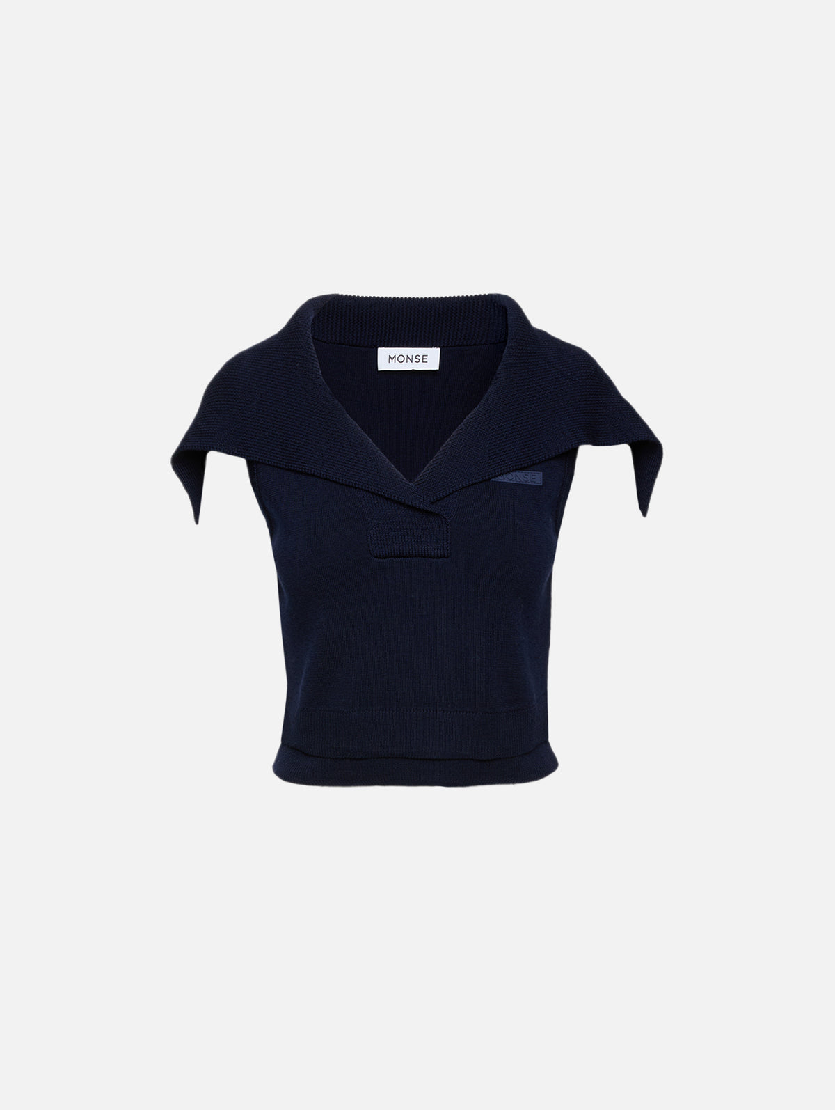 Double Sailor Knitted Top,MONSE,MIDNIGHT,Image 1