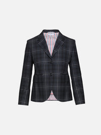 Check Sports Coat,THOM BROWNE,BLACK,Image 1