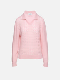 Polo Pullover Top,MIU MIU,ALABASTRO,Image 1