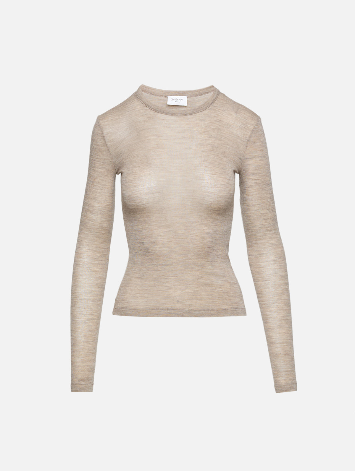 Longsleeve T-Shirt,SAINT LAURENT,BEIGE,Image 1