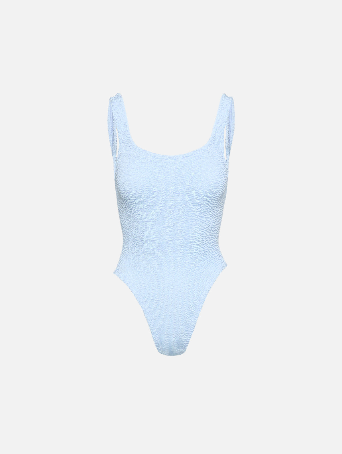 Hunza G Square Neck One Piece Swimsuit in Baby Blue
