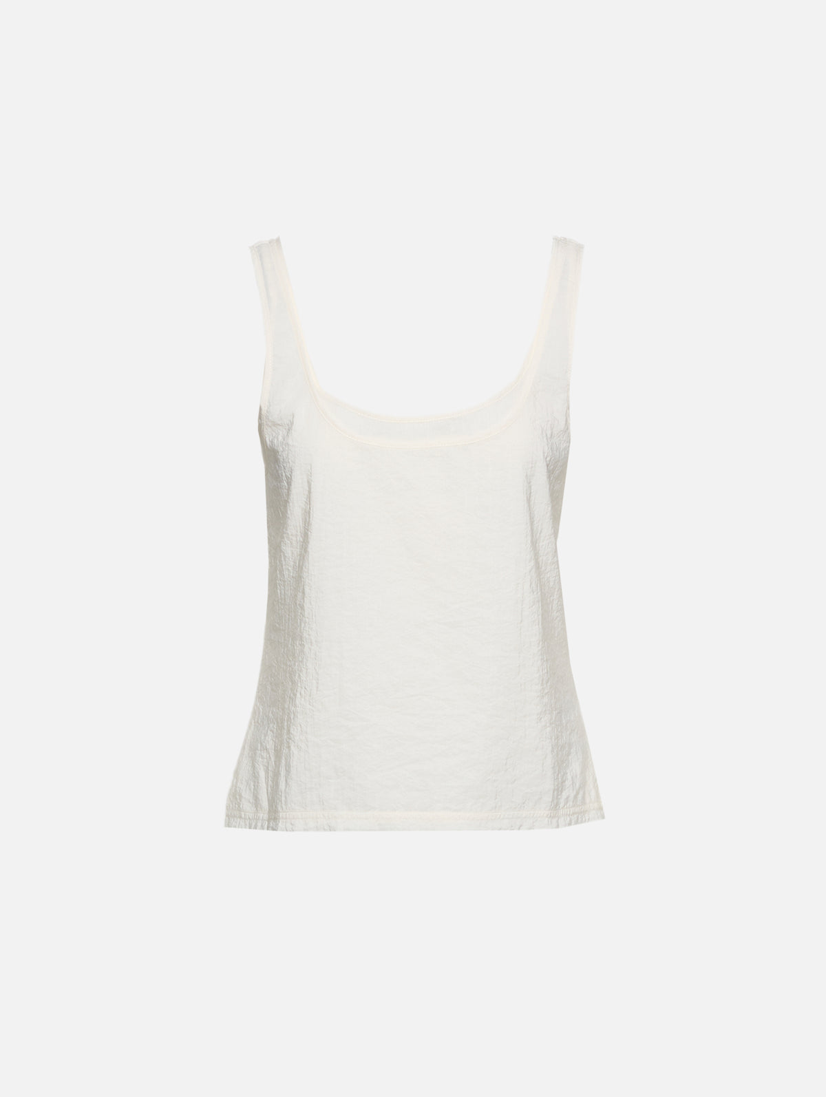 Double Layer Scoop Tank Top,LA LIGNE,IVORY/IVORY,Image 1