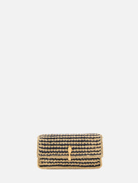 Bettina Mini Crochet Bag,CHRISTIAN LOUBOUTIN,NATUREL/LAST NIGHT,Image 1