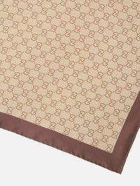 GG Twill Scarf,GUCCI,SHELL/LIGHT BROWN,Image 2