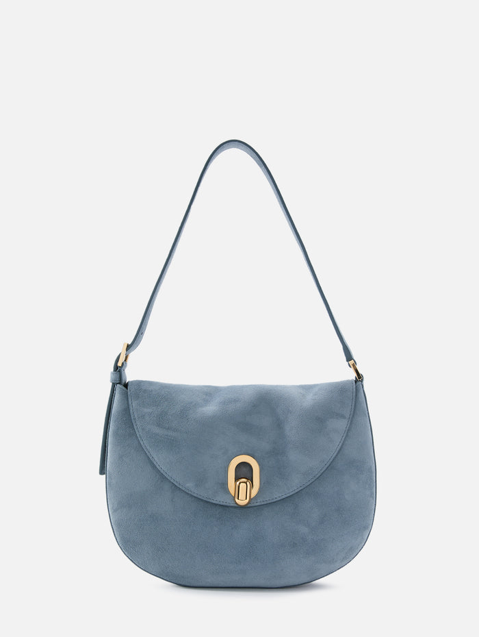 Small Tondo Hobo Bag,SAVETTE,DENIM,Image 1