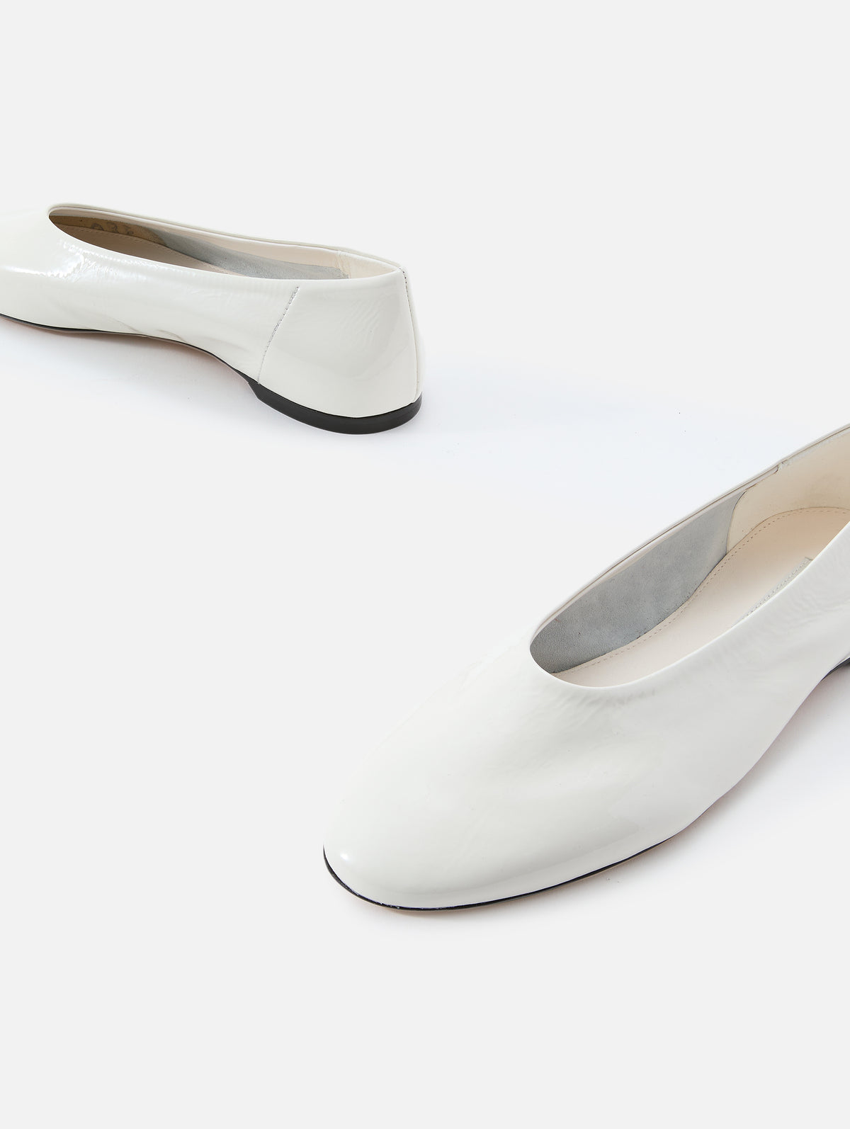 Slip Ballerina Flat,TOTÉME,OFF WHITE,Image 2