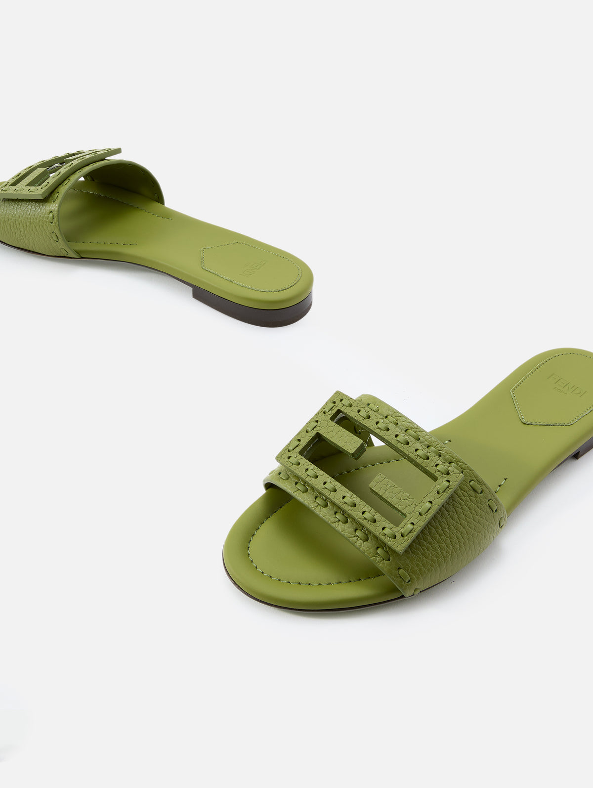 Slide Sandal,FENDI,VERDE VERBENA,Image 2