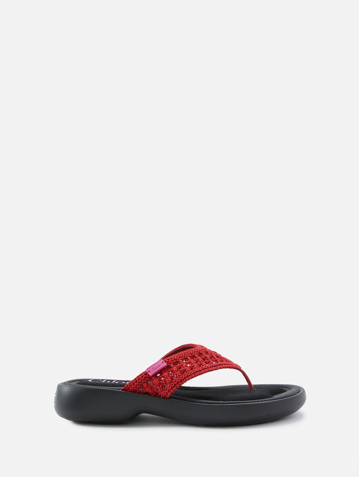 La Poolette Flip Flop,CHLOÉ,BLACK RED,Image 1