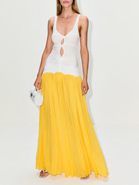 Open Twist Verner Tank Dress,CHRISTOPHER ESBER,WHITE/ SOLEIL,Image 2