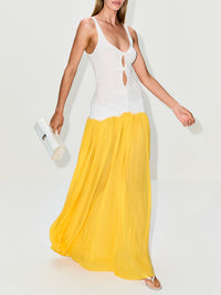 Open Twist Verner Tank Dress,CHRISTOPHER ESBER,WHITE/ SOLEIL,Image 3