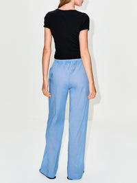 Pointelle Baby Tee,LESET,BLACK,Image 3