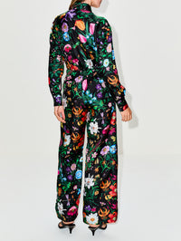 Flora Firme Pant,GUCCI,BLACK MULTI,Image 4