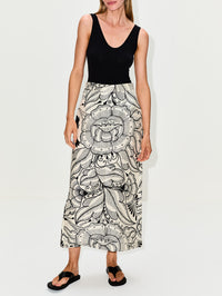 Lexi Skirt,HEIRLOME,IVORY BLACK,Image 2