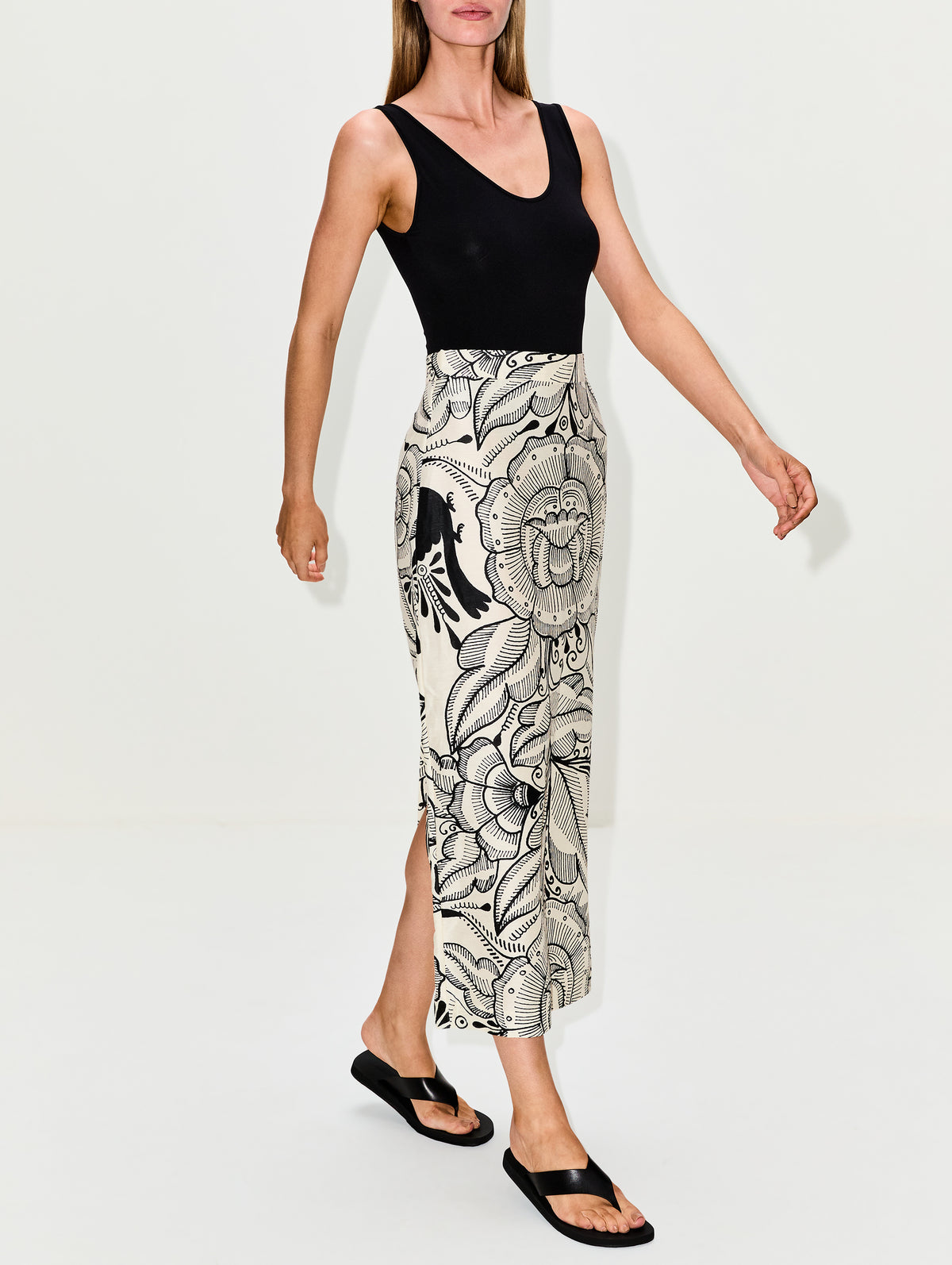 Lexi Skirt,HEIRLOME,IVORY BLACK,Image 3
