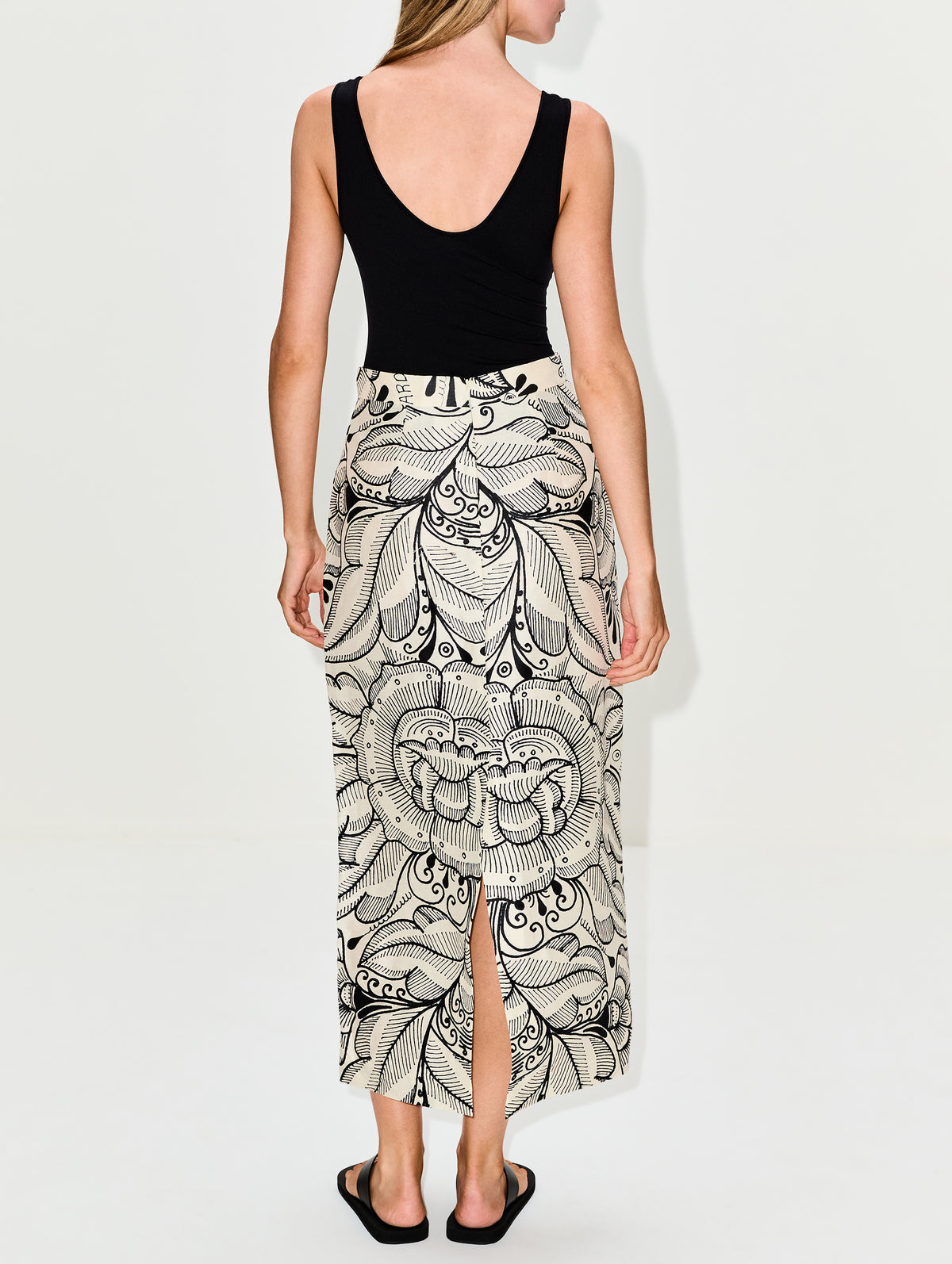 Lexi Skirt,HEIRLOME,IVORY BLACK,Image 4