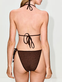 Gina Beaded Bikini,HUNZA G,METALLIC CHOCOLATE,Image 3