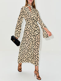 Ollantay Wrap Dress,JOHANNA ORTIZ,ECRU/BLACK,Image 3
